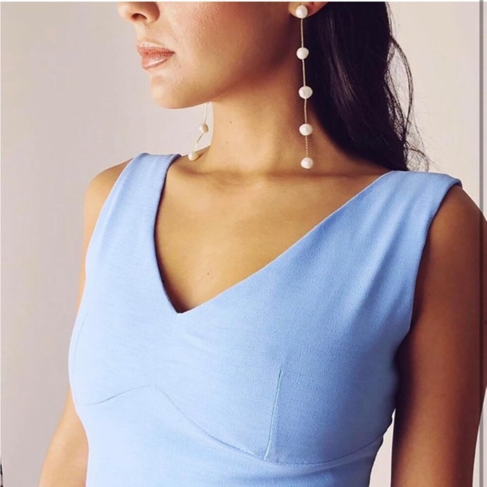 Camila Coelho Freshwater Pearl Goldtone Drop Long Earrings 4in long